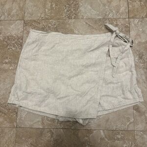 Women's Cream Wrap Skort